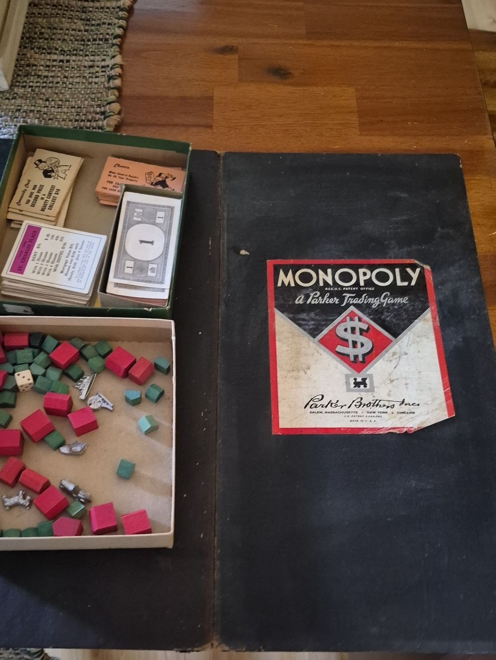 Monopoly Classic Board Game 1940s Vintage Complete